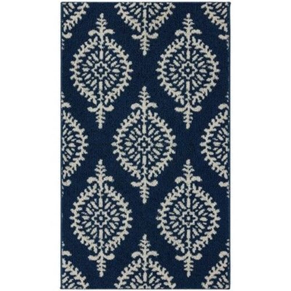 2'6"x4' Washable Paisley Tufted Accent Rugs Indigo - Threshold - Picture 1 of 3